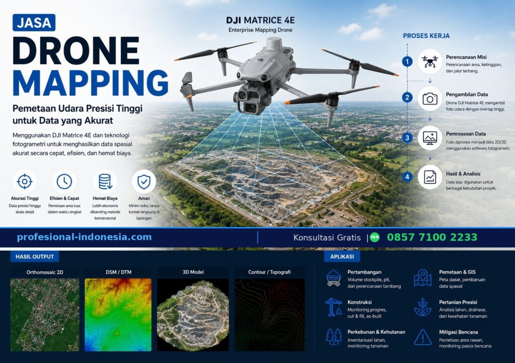 Jasa sewa drone mapping,