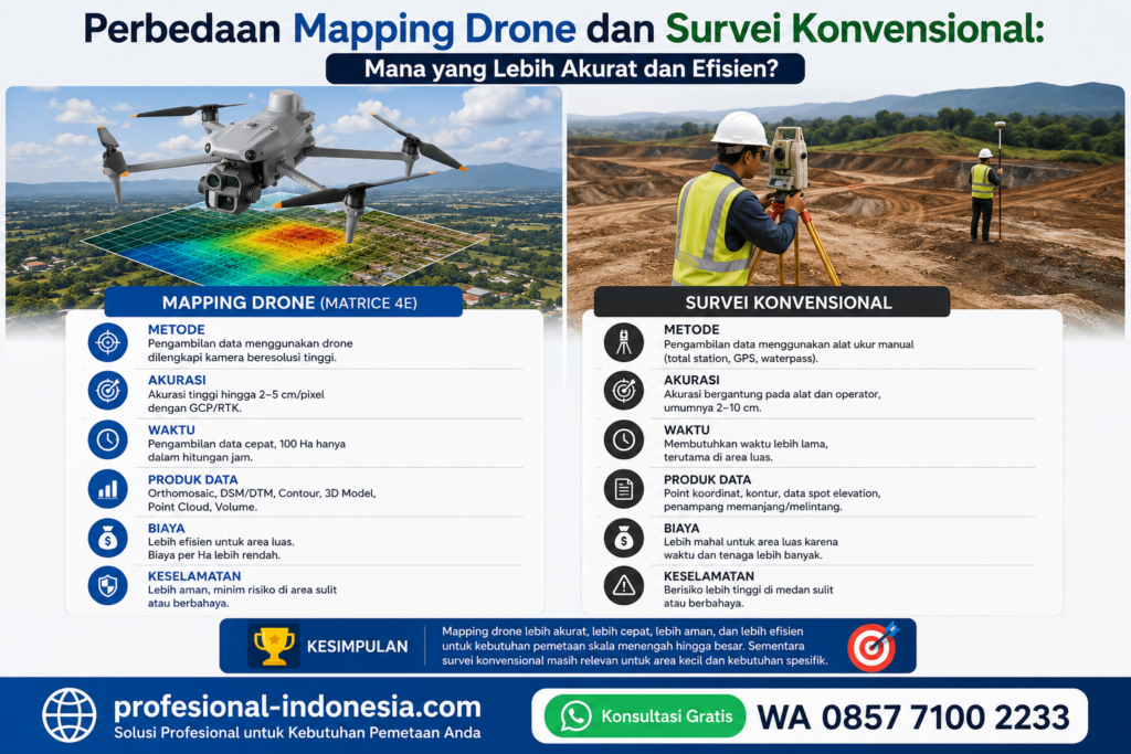 Mapping Drone vs Survei Konvensional