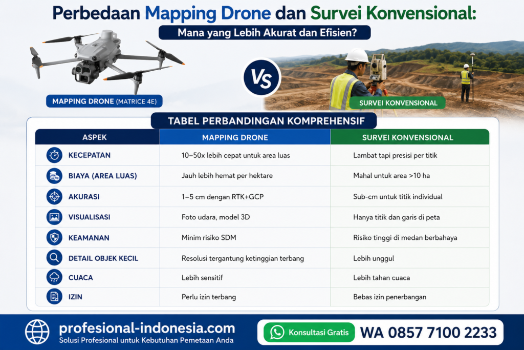 Mapping Drone vs Survei Konvensional