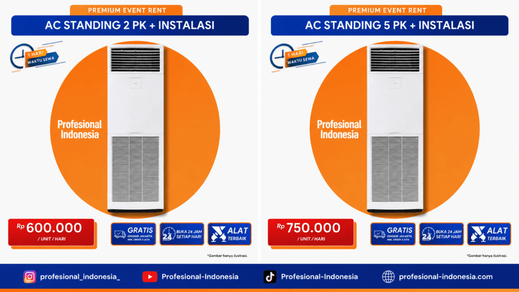 Sewa AC 2 PK & 5 PK Mulai Rp600.000/Hari — Ini 5 Keuntungan yang Bikin Event Kamu Anti Ribet!